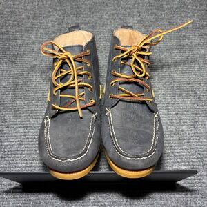 Polo Ralph Lauren Mens Barron Leather Chukka Boat Boots Navy Blue 10.5D 14557